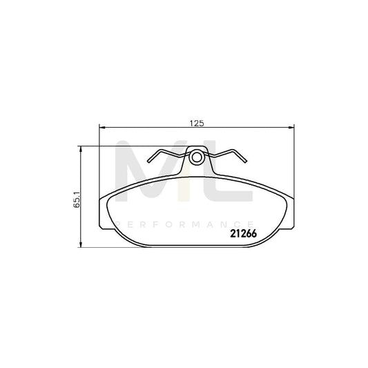 Hella 8DB 355 017-721 Brake Pad Set Not Prepared For Wear Indicator, With Brake Caliper Screws | ML Performance Car Parts