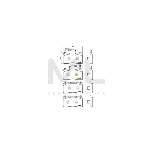 Hella 8DB 355 015-681 Brake Pad Set For Alfa Romeo Giulietta Incl. Wear Warning Contact | ML Performance Car Parts