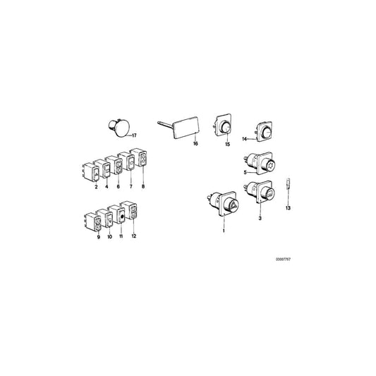 Genuine BMW 61311366494 E23 Switch Air Distribution Closed (Inc. 732i, 745i & 735i) | ML Performance UK Car Parts