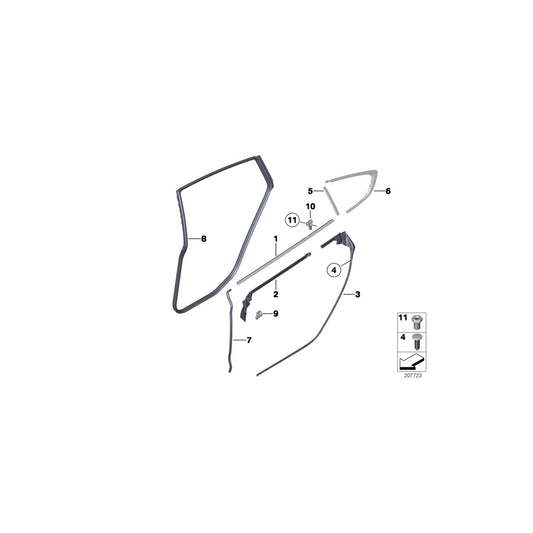 Genuine BMW 51357196418 Cover, Side Window, Right (Inc. 530d 155kW, 550i & 535dX) | ML Performance UK