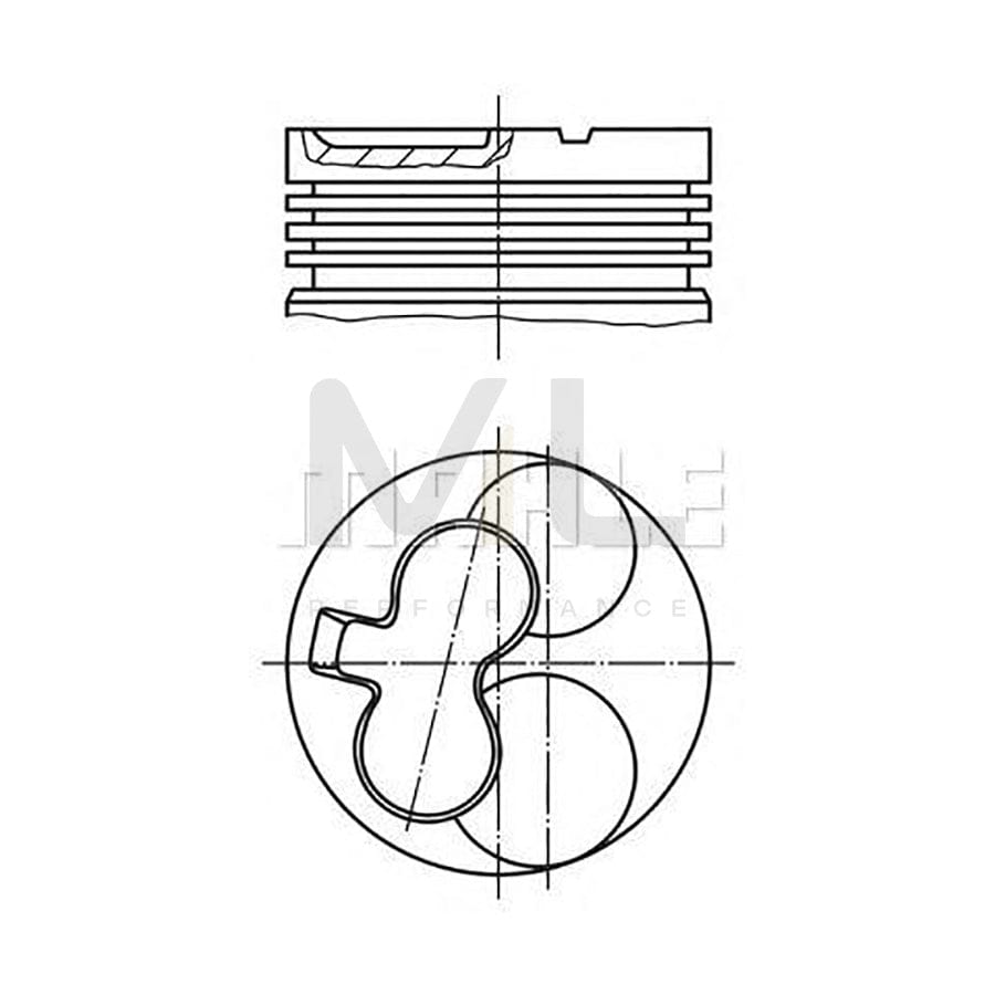 MAHLE ORIGINAL 629 10 00 Piston 88 mm, with piston rings, with piston ring carrier | ML Performance Car Parts