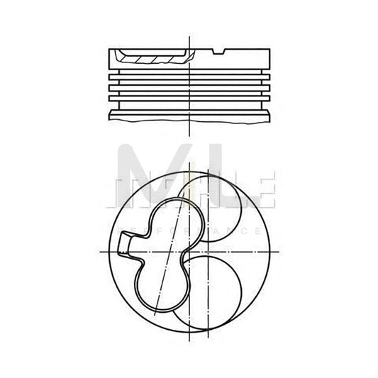 MAHLE ORIGINAL 629 10 00 Piston 88 mm, with piston rings, with piston ring carrier | ML Performance Car Parts