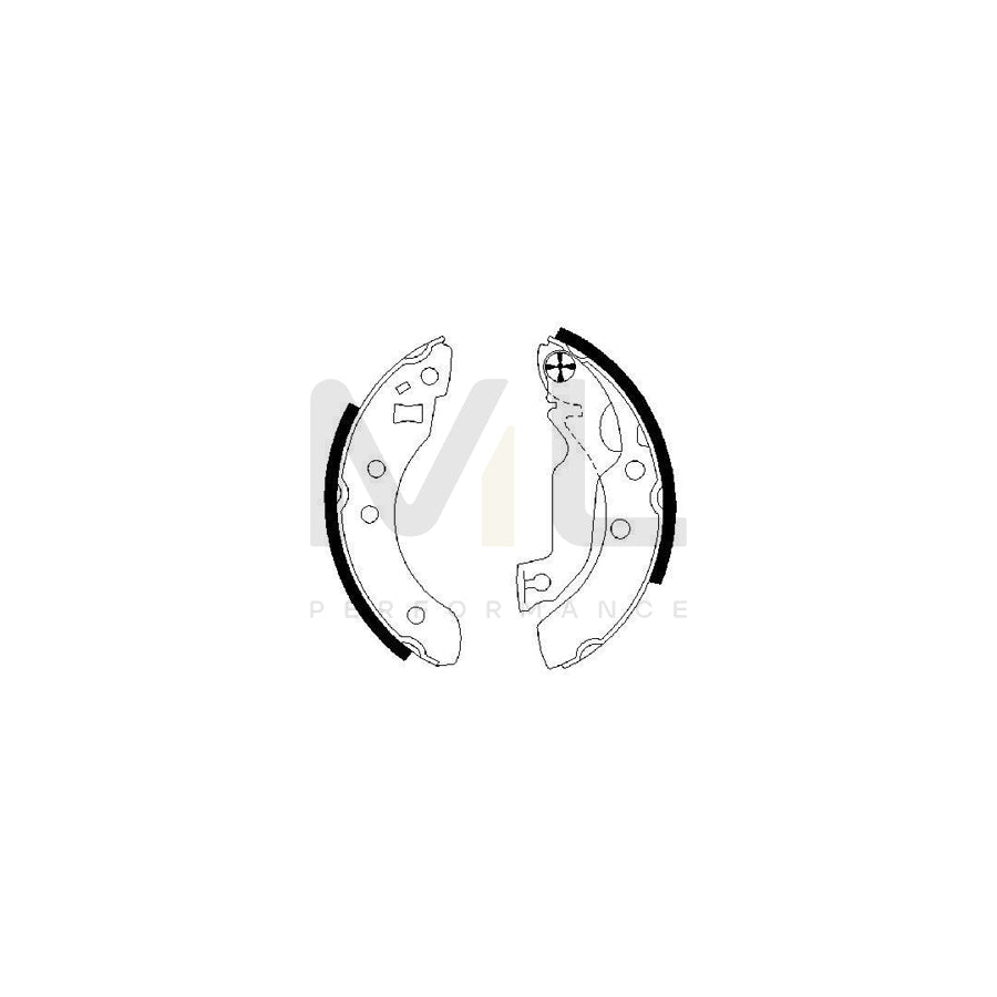 BOSCH 0 986 487 133 Brake Shoe Set | ML Performance Car Parts