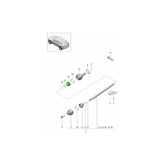 Genuine Porsche Drive Shaft Bellow, Inner Porsche Macan | ML Performance UK Car Parts