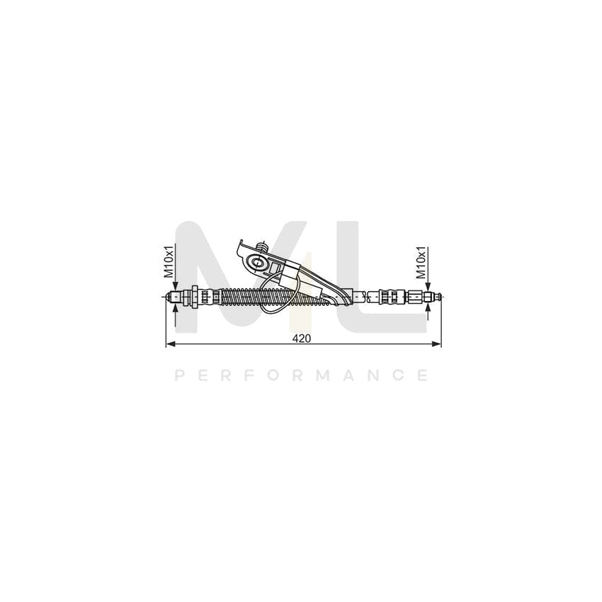 BOSCH 1 987 476 817 Brake Hose 395mm | ML Performance Car Parts