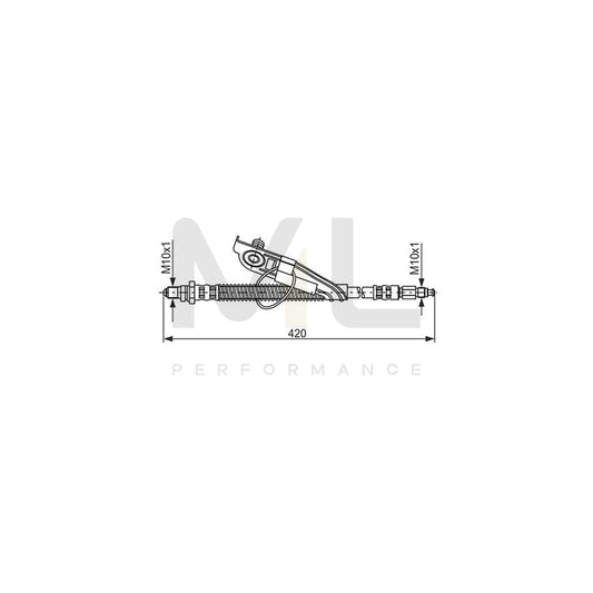 BOSCH 1 987 476 817 Brake Hose 395mm | ML Performance Car Parts