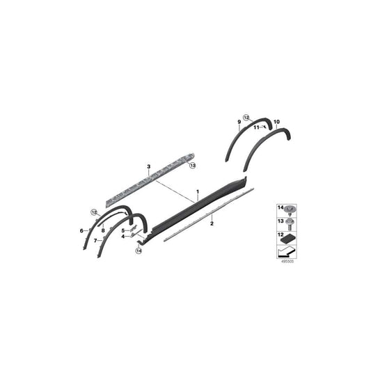 Genuine BMW 51777441057 G05 Wheel Arch Trim, Left Front (Inc. X5 50iX, X5 30iX & X5 45eX) | ML Performance UK Car Parts
