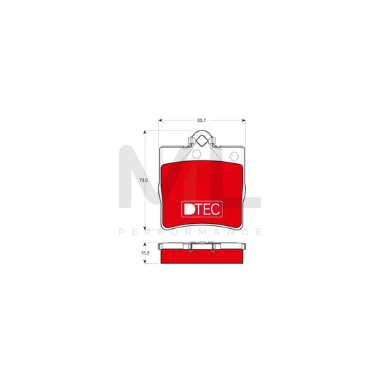 TRW Dtec Cotec Gdb1335Dte Brake Pad Set Not Prepared For Wear Indicator | ML Performance Car Parts