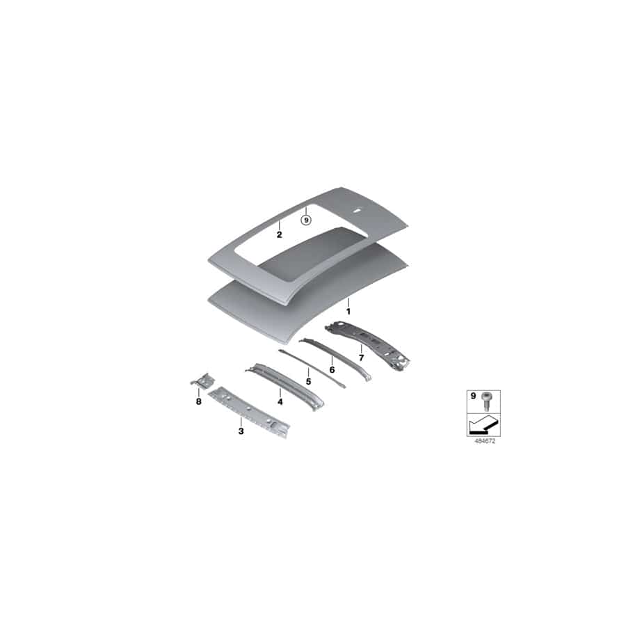 Genuine BMW 41007493995 Roof Bow (Inc. X3) | ML Performance UK Car Parts