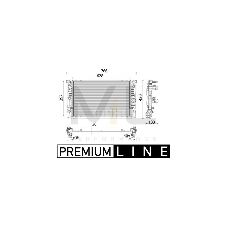 MAHLE ORIGINAL CR 2223 000P Engine radiator Brazed cooling fins | ML Performance Car Parts