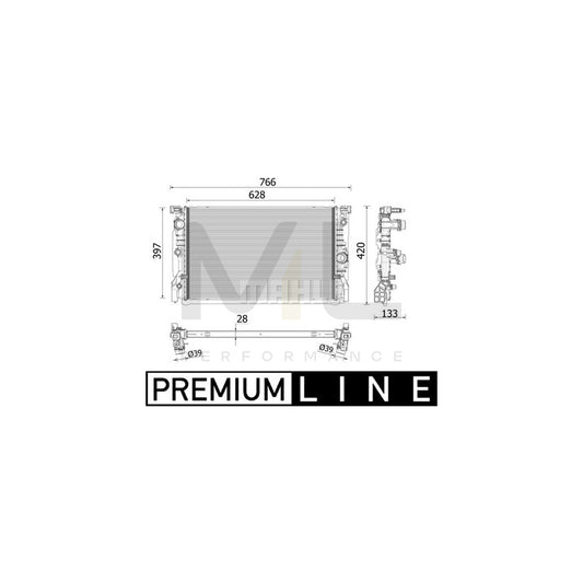 MAHLE ORIGINAL CR 2223 000P Engine radiator Brazed cooling fins | ML Performance Car Parts