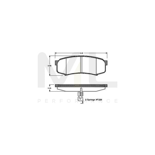 Bosch 0986Tb3051 Brake Pad Set Excl. Wear Warning Contact, With Accessories  | ML Performance Car Parts