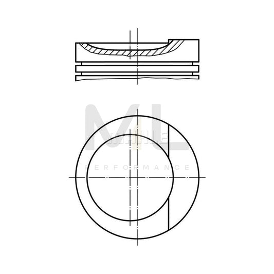 MAHLE ORIGINAL 034 89 02 Piston 83,01 mm, without cooling duct | ML Performance Car Parts