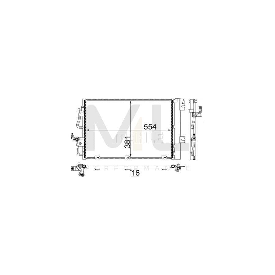 MAHLE ORIGINAL AC 377 001S Air conditioning condenser with dryer | ML Performance Car Parts