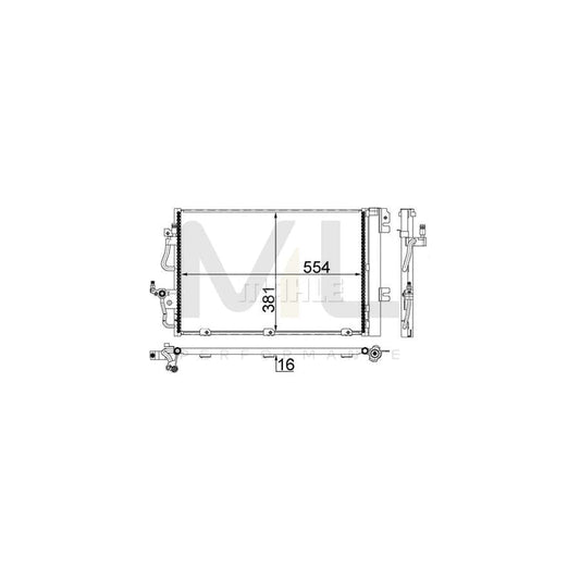 MAHLE ORIGINAL AC 377 001S Air conditioning condenser with dryer | ML Performance Car Parts