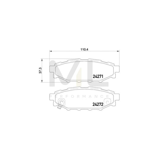 Brembo P 78 020 Brake Pad Set With Acoustic Wear Warning | ML Performance Car Parts