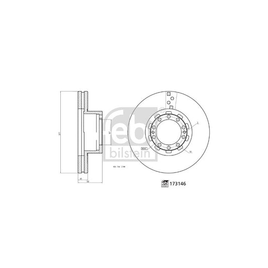 Febi Bilstein 173146 Brake Disc