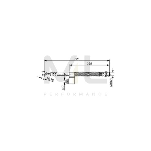 BOSCH 1 987 476 189 Brake Hose for HYUNDAI Matrix (FC) 511mm, M10x1 | ML Performance Car Parts