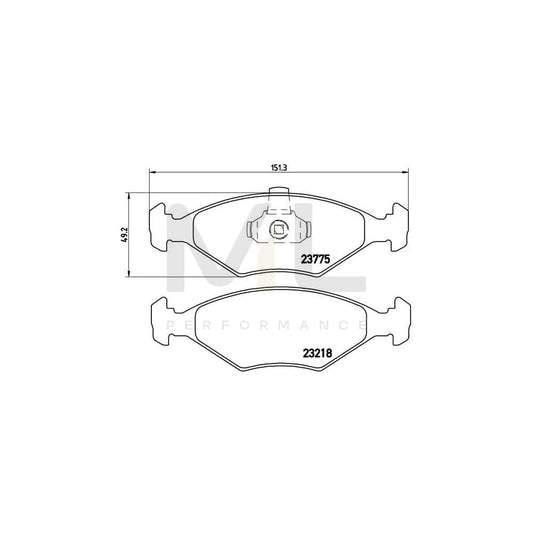 Brembo P 23 123 Brake Pad Set Excl. Wear Warning Contact | ML Performance Car Parts