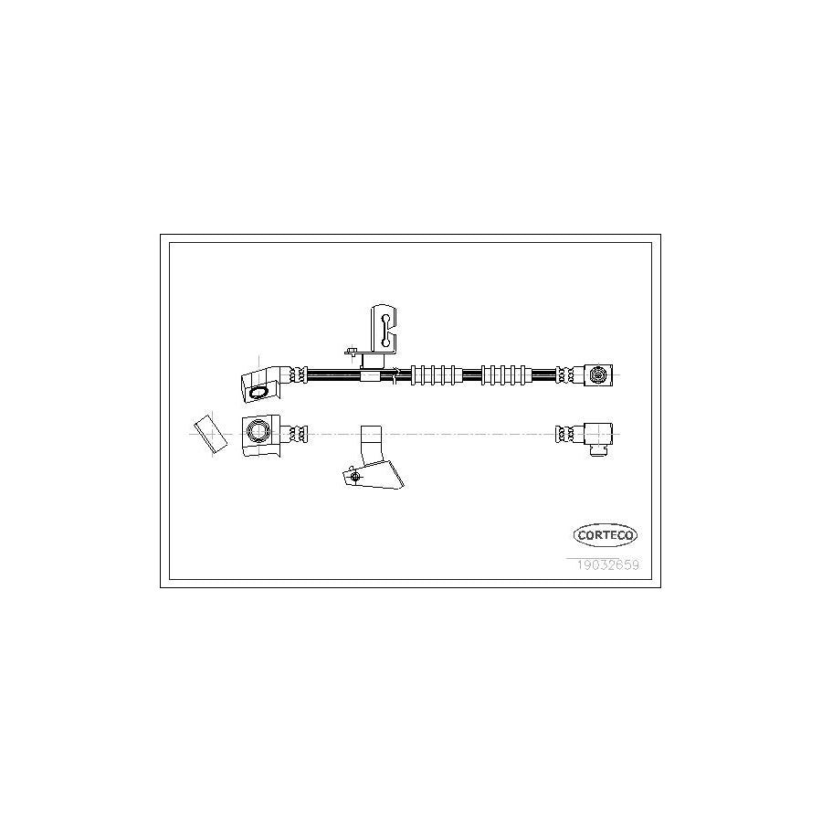 Corteco 19032659 Brake Hose For Chrysler Voyager Ii (Es) | ML Performance UK