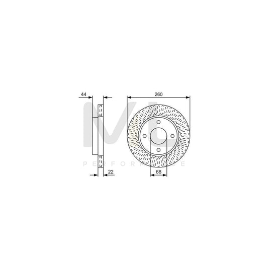 BOSCH 0 986 479 U54 Brake Disc for NISSAN TIIDA Vented, Oiled | ML Performance Car Parts