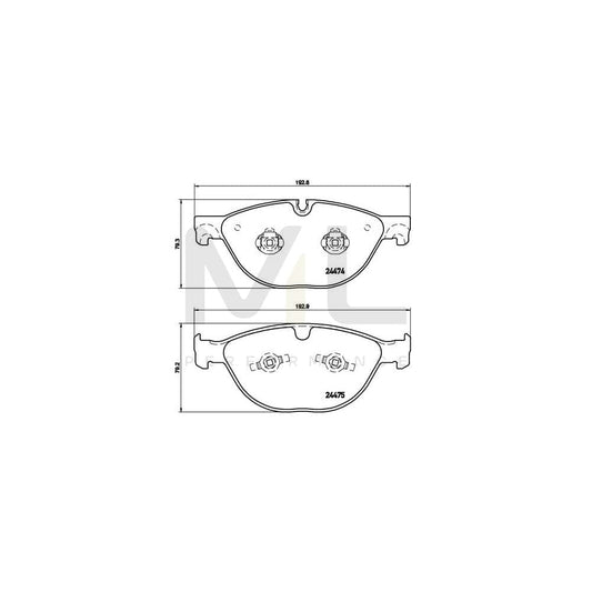 Brembo P 36 025 Brake Pad Set Prepared For Wear Indicator | ML Performance Car Parts