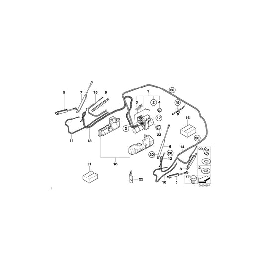 Genuine BMW 54347190667 E88 Hydraulic Cylinder, Tensioning Rod Left (Inc. 120d, 135i & 123d) | ML Performance UK