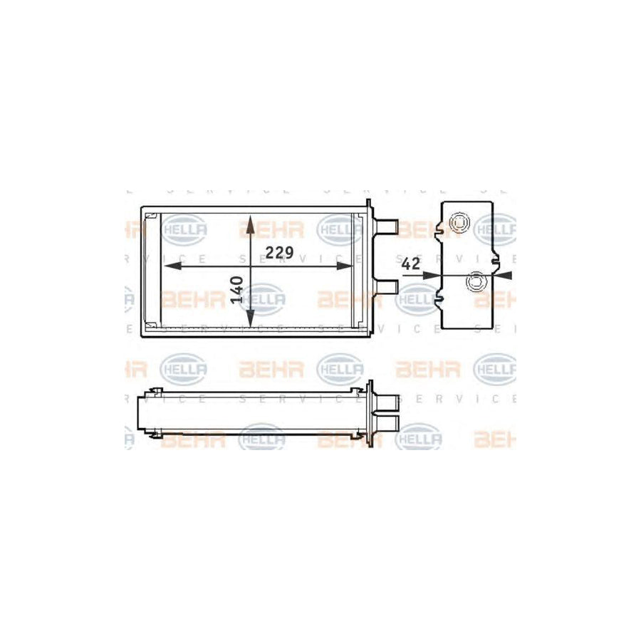 Hella 8FH 351 311-001 Heater Matrix