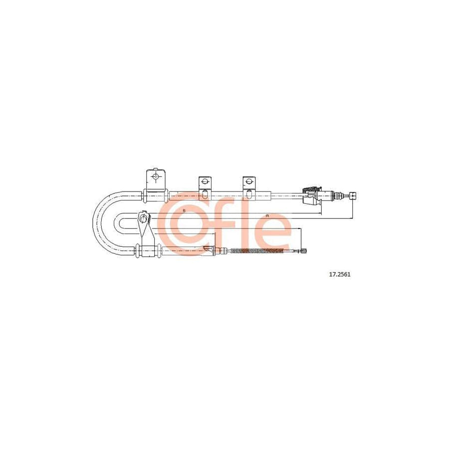 Cofle 17.2561 Hand Brake Cable For Hyundai Matrix (Fc)