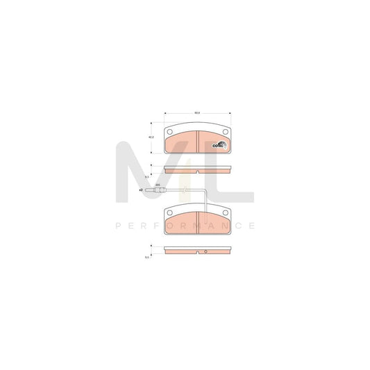 TRW Cotec Gdb1679 Brake Pad Set Incl. Wear Warning Contact | ML Performance Car Parts