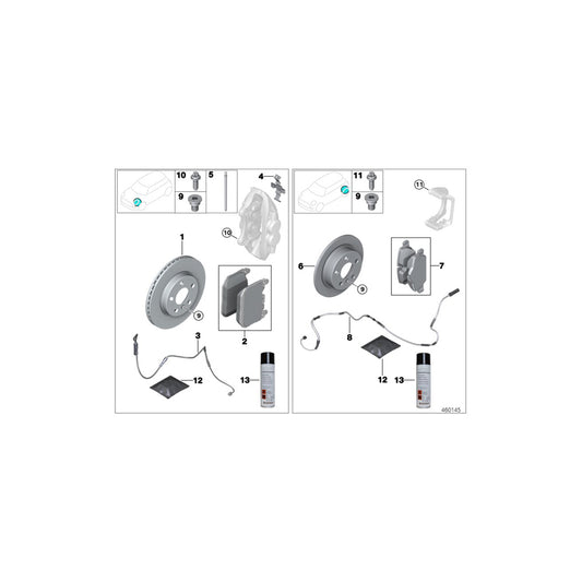 Genuine BMW 34116888458 G30 G07 G11 Repair Kit, Brake Pads Asbestos-Free (Inc. 740e, X6 40iX & X7 40iX) | ML Performance UK Car Parts