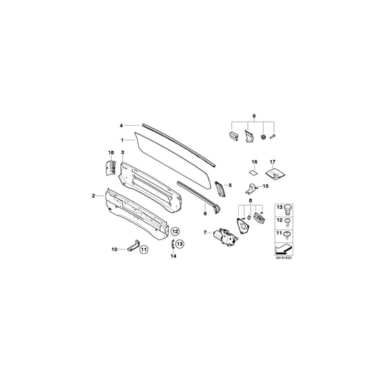Genuine BMW 54347154652 E64 Rear Panel (Inc. 630i, 635d & 645Ci) | ML Performance UK