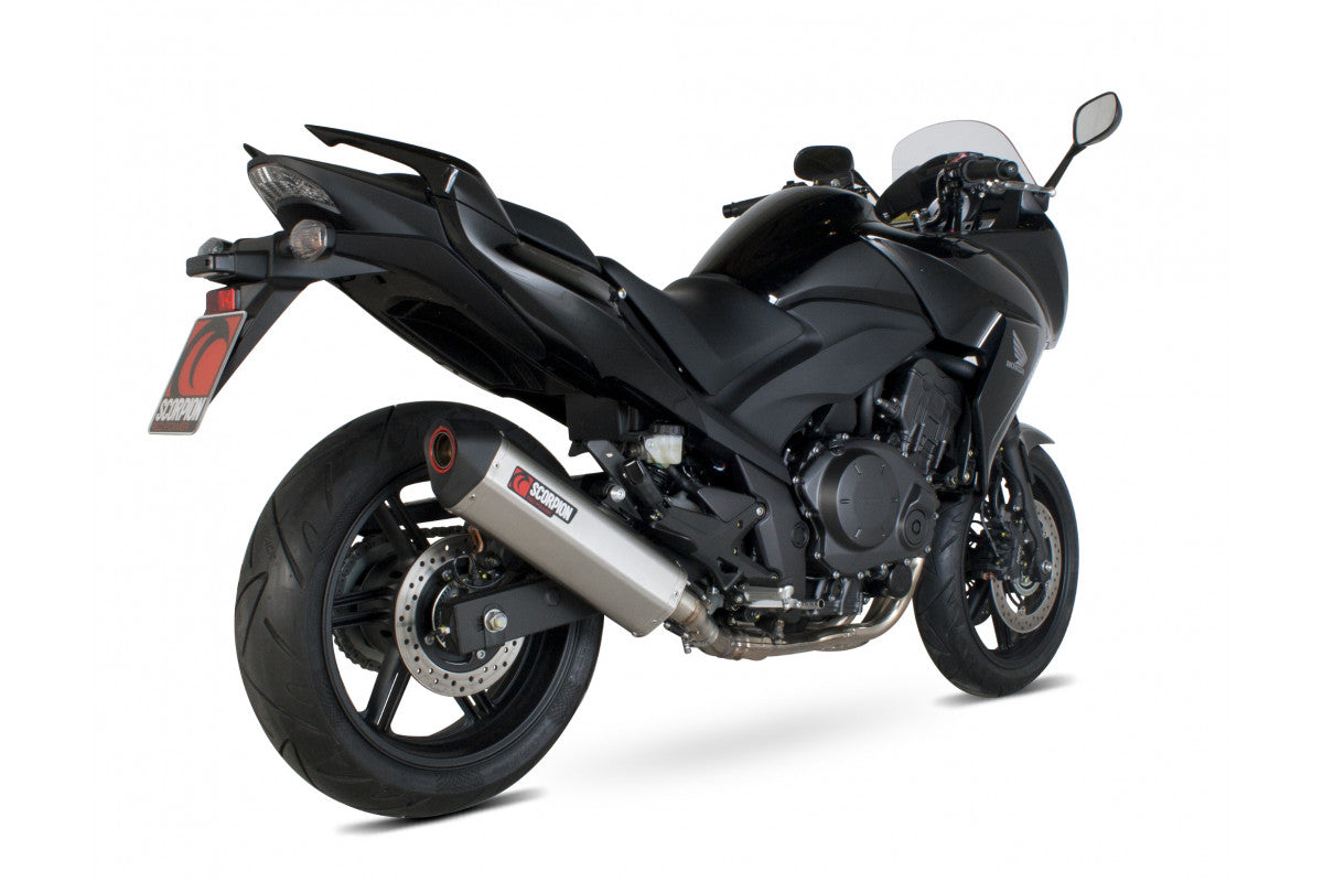 Scorpion RHA106SEO Honda CBF1000 Serket Parallel Slip-On - Brushed Stainless Steel Sleeve | ML Performance UK UK