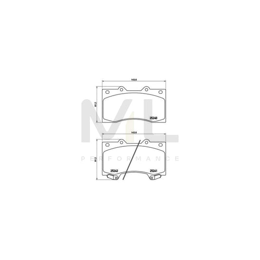 Brembo P 56 081 Brake Pad Set For Nissan Patrol Vi (Y62) With Acoustic Wear Warning | ML Performance Car Parts