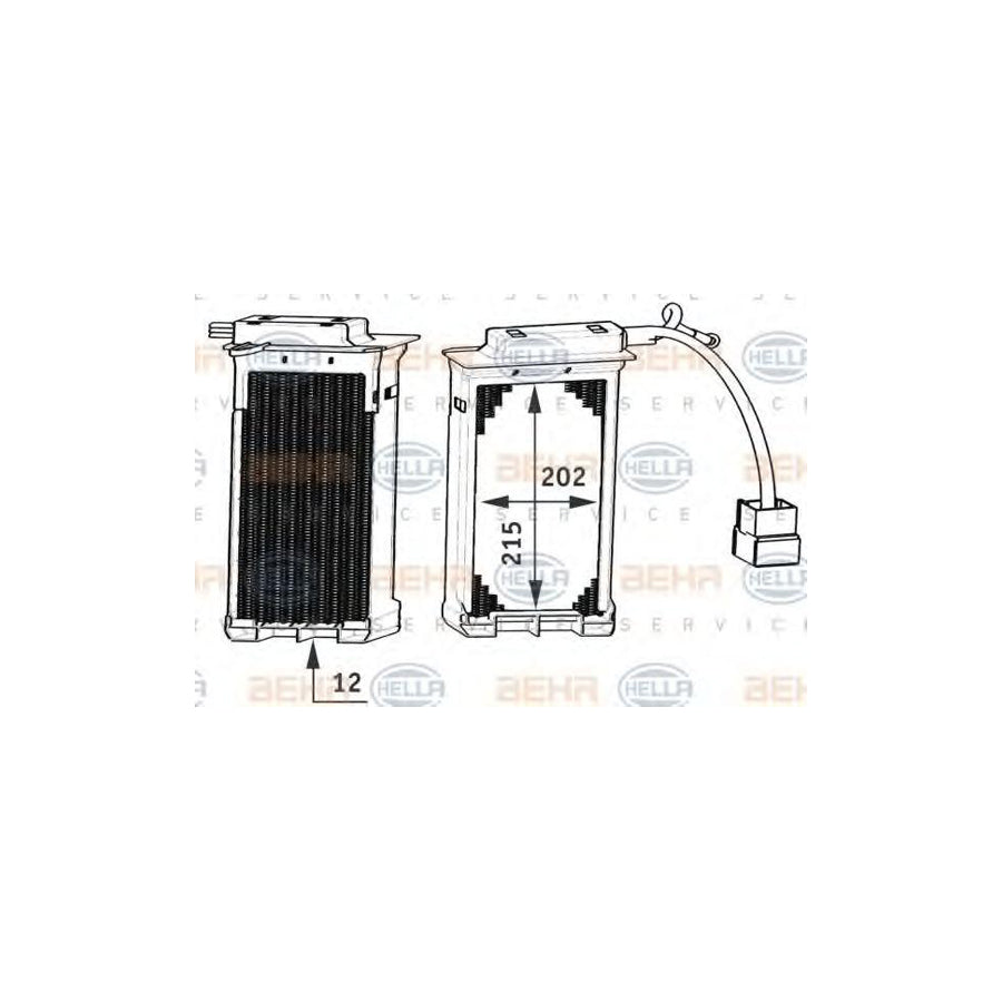 Hella 8FH 351 311-251 Heater Matrix