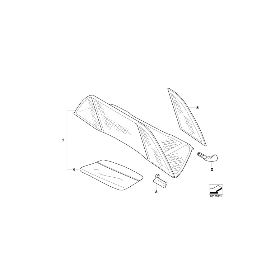 Genuine BMW 54317141836 E46 Wind Deflector, Right (Inc. 325Ci, 320Ci