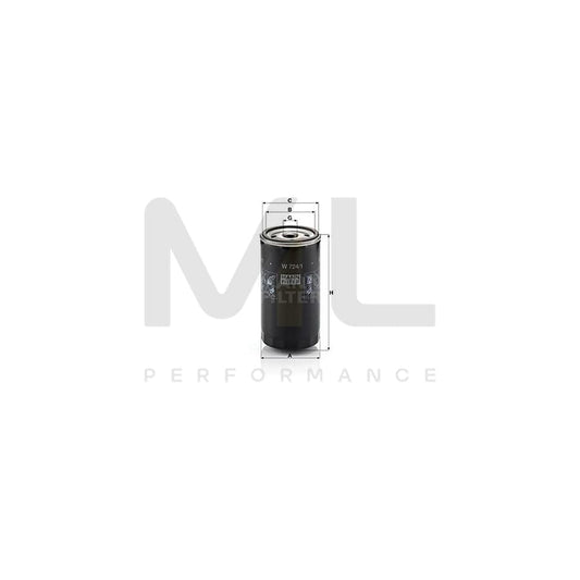 MANN-FILTER W 724/1 Oil Filter Spin-on Filter, with two anti-return valves | ML Performance Car Parts