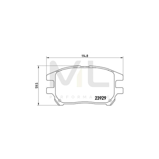 Brembo P 56 050 Brake Pad Set For Lexus Rx I (Xu10) Excl. Wear Warning Contact | ML Performance Car Parts