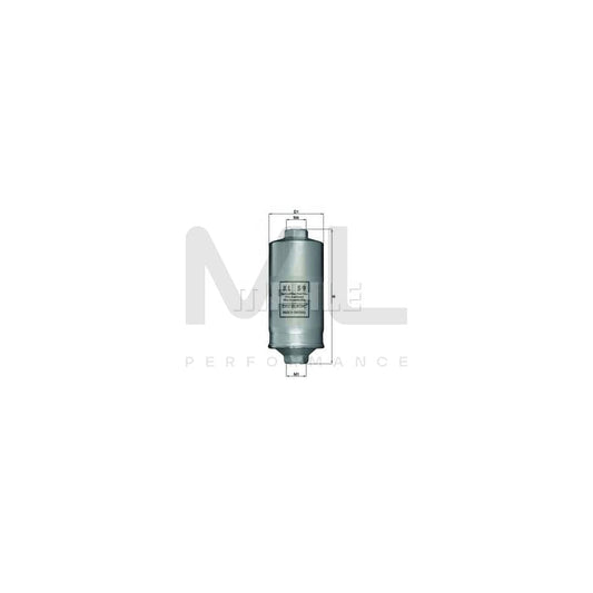 MAHLE ORIGINAL KL 59 Fuel filter for FORD SIERRA In-Line Filter | ML Performance Car Parts