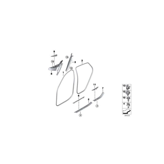 Genuine BMW 51478063243 M Cover, Column C, Bottom Left SCHWARZ (Inc.  & X6 M) | ML Performance UK Car Parts