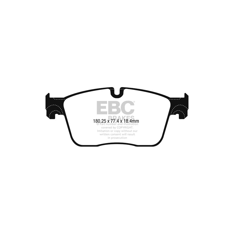 EBC PD02KF618 Jaguar Redstuff Front Brake Pad & Plain Disc Kit - ATE Caliper 2 | ML Performance UK Car Parts