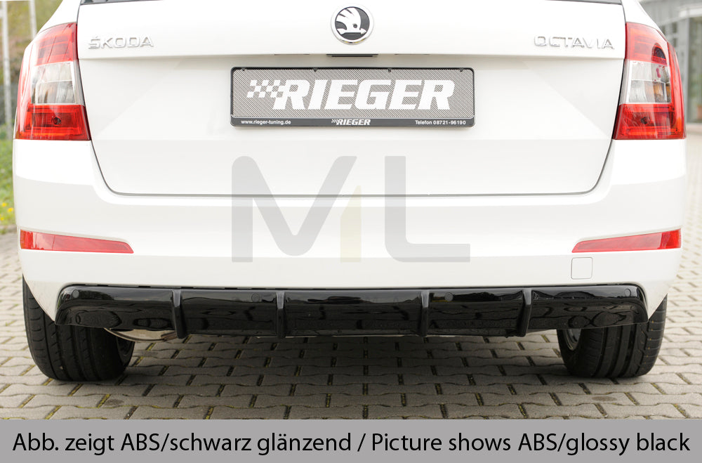 Rieger 00079019 Skoda 5E Octavia Rear Diffuser 5 | ML Performance UK Car Parts