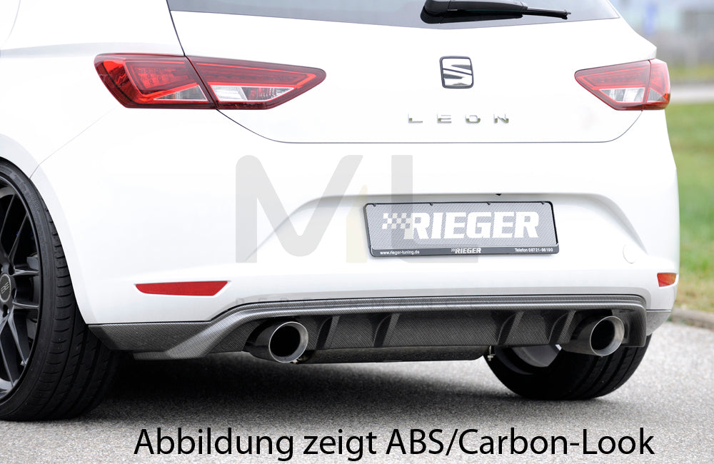 Rieger 00027012 SEAT 5F Leon Rear Diffuser 1 | ML Performance UK Car Parts