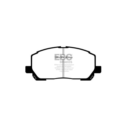 EBC DP61634 Lexus Toyota Greenstuff Front Brake Pads - Akebono Caliper (Inc. RX300 & Highlander) 2 | ML Performance UK Car Parts