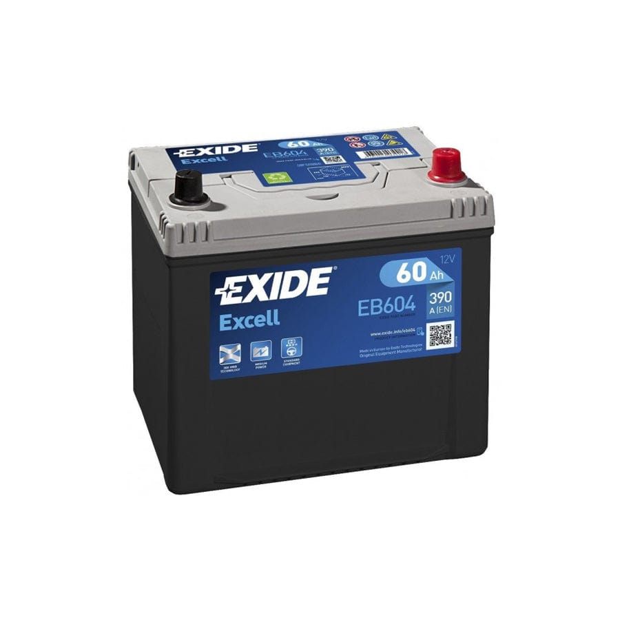 Exide EB604 Excell Car Battery 60AH 390A 005L | ML Performance UK Car Parts