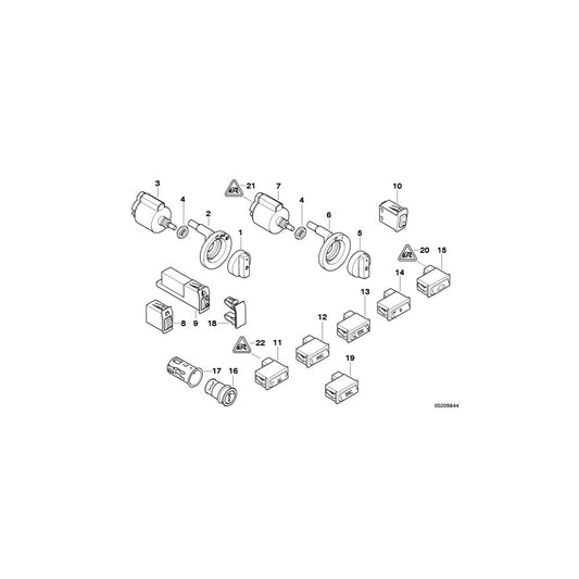 Genuine BMW 61318360843 E38 Switch Head Light Aim Control (Inc. 750i, 728i & 735i) | ML Performance UK Car Parts