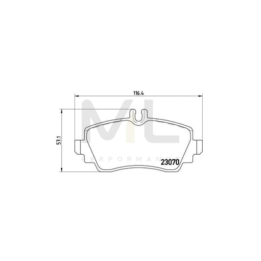 Brembo P 50 036 Brake Pad Set Suitable For Mercedes-Benz A-Class (W168) Prepared For Wear Indicator, With Brake Caliper Screws | ML Performance Car Parts