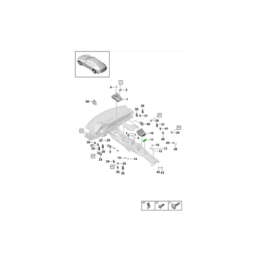 Genuine Porsche Operating Unit For Rear Centre Console Porsche 971 Panamera | ML Performance UK Car Parts