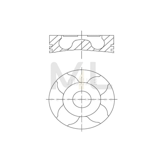 MAHLE ORIGINAL 040 06 05 Piston 75,6 mm, with cooling duct, with piston ring carrier | ML Performance Car Parts