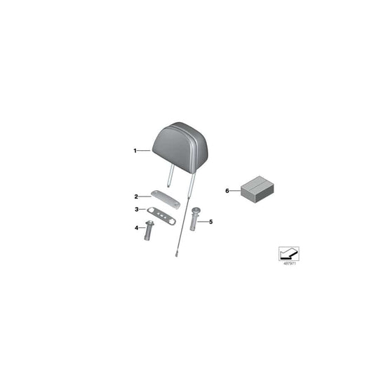 Genuine BMW 52107477767 G12 G12 Head Restraint Comfort Seat, Leather NAMY MOKKA (Inc. 750LiX, 740Le & 750LdX) | ML Performance UK Car Parts